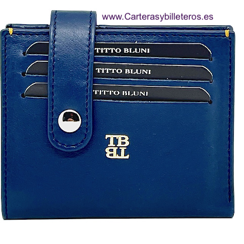 TITTO BLUNI LEATHER CARD WALLET WITH VERY THIN OUTER PURSE 