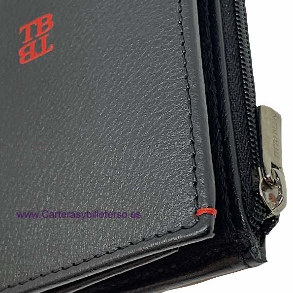 TITTO BLUNI LEATHER CARD WALLET WITH VERY THIN OUTER PURSE 