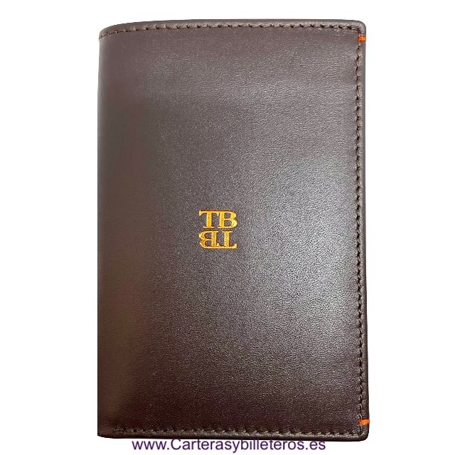 TITTO BLUNI LEATHER CARD WALLET WITH VERY THIN OUTER PURSE 