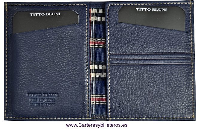 TITTO BLUNI LEATHER WALLET CARD HOLDER MARK VERY SLIM 