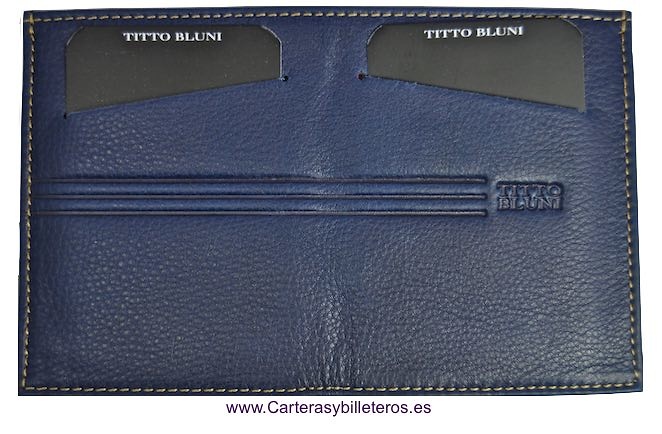 TITTO BLUNI LEATHER WALLET CARD HOLDER MARK VERY SLIM 