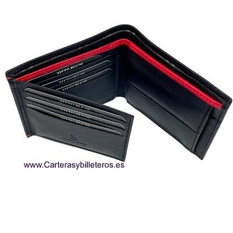 TITTO BLUNI MAN'S WALLET IN LEATHER WITH PURSE AND CARD HOLDER 