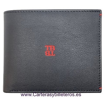 TITTO BLUNI MAN'S WALLET IN LEATHER WITH PURSE AND CARD HOLDER 