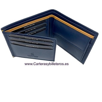 TITTO BLUNI MAN'S WALLET IN LEATHER WITH PURSE AND CARD HOLDER 