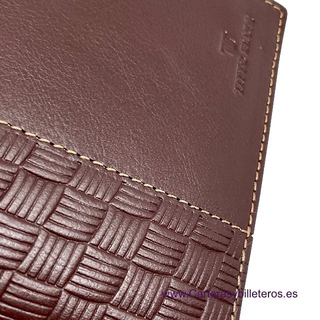 TITTO BLUNI MAN'S WALLET IN LEATHER WITH PURSE AND CARD HOLDER 