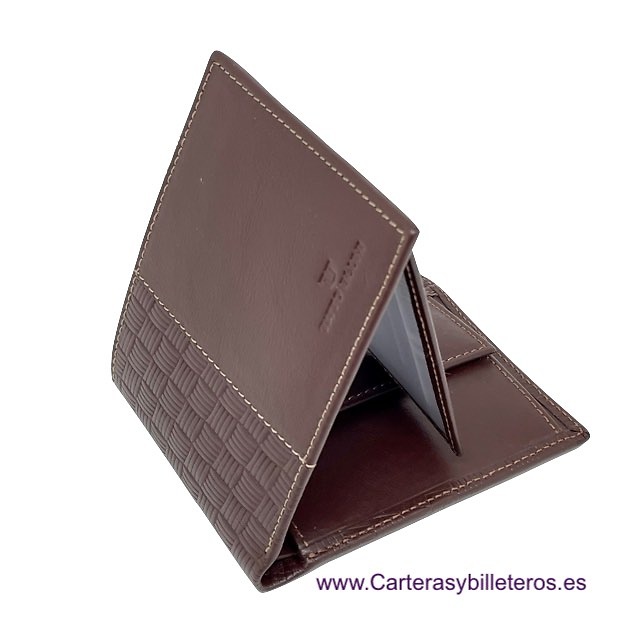 TITTO BLUNI MAN'S WALLET IN LEATHER WITH PURSE AND CARD HOLDER 