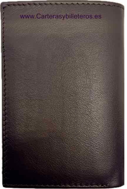 TITTO BLUNI MEN'S LEATHER CARD HOLDER TITTO BLUNI FOR 16 CARDS WITH DOUBLE WALLET 