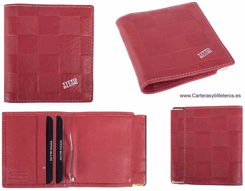 TITTO BLUNI WALLET WITH CLIP FOR BANKNOTES WITH PURSE 