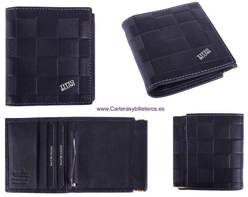 TITTO BLUNI WALLET WITH CLIP FOR BANKNOTES WITH PURSE 