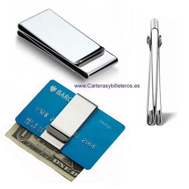 TWO-SIDED DOUBLE-CLICK METAL WALLET CLIP 