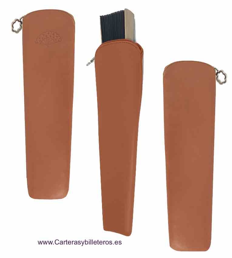 UBRIQUE LEATHER FAN CASE WITH ZIPPER CLOSURE + Colors 