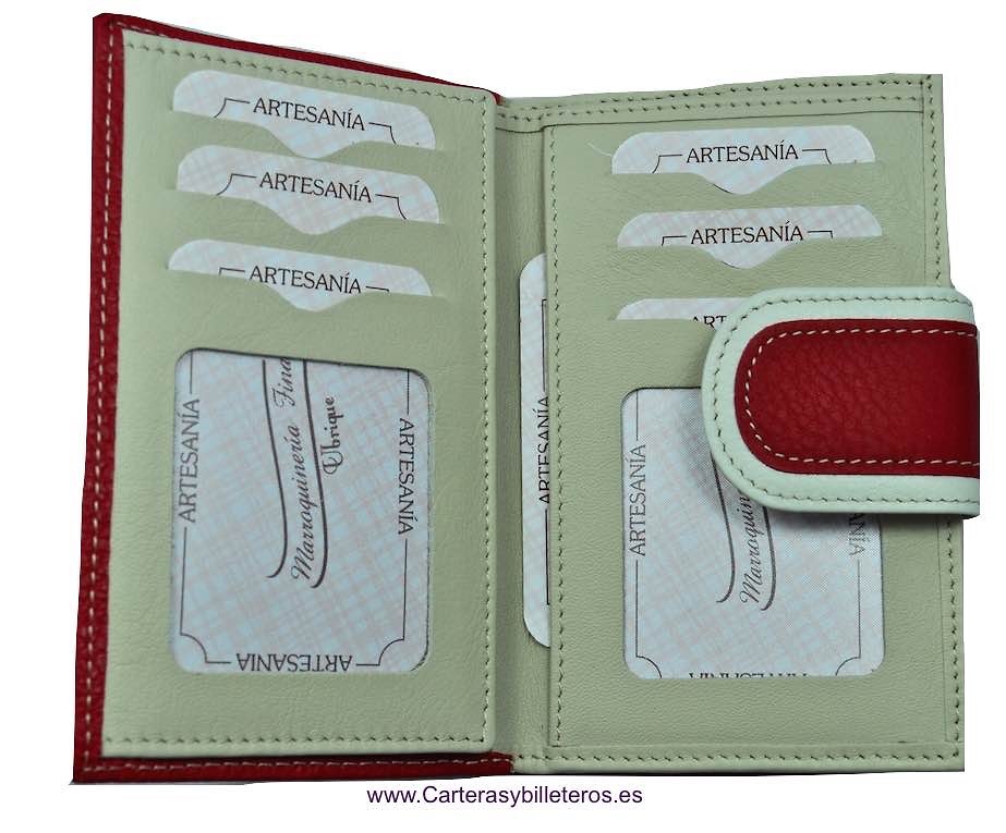 UBRIQUE LEATHER WOMEN'S WALLET WITH ZIPPER PURSE 