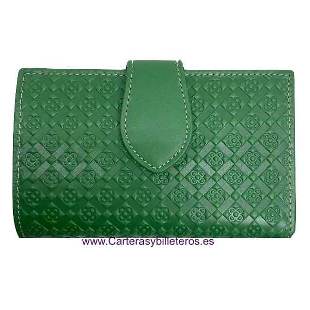 UBRIQUE LEATHER WOMEN'S WALLET WITH ZIPPER PURSE 