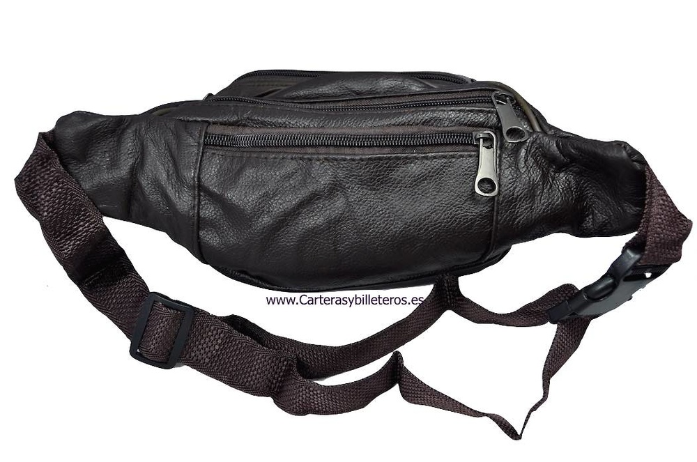 WAIST BAG MADE OF SKIN AND ADJUSTABLE 7 POCKET 