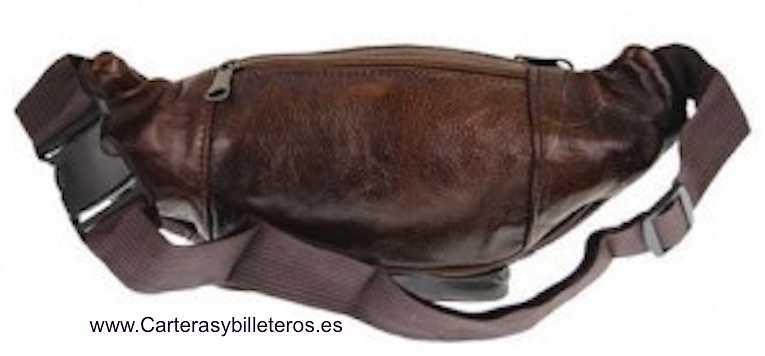 WAIST BAG MADE OF SKIN AND ADJUSTABLE 7 POCKET 