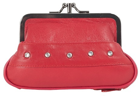 WALLET DOLBLE OF WOMEN OF SKIN NAPA WITH MOUTHPIECE METAL 