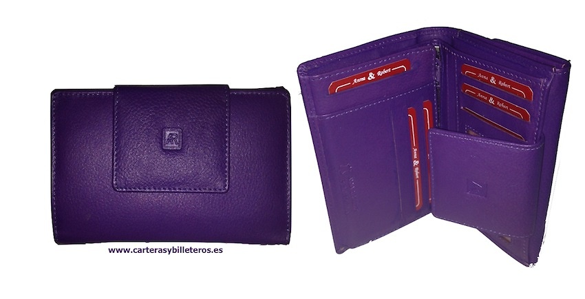 WALLET IN LEATHER FLOWER FOR WOMEN, MEDIUM 