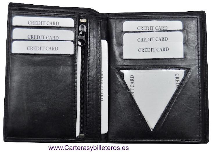 WALLET IN LEATHER FOR MAN WITH HOLDER AND ATTACHE 