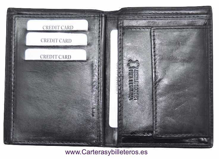 WALLET IN LEATHER FOR MAN WITH HOLDER AND ATTACHE 