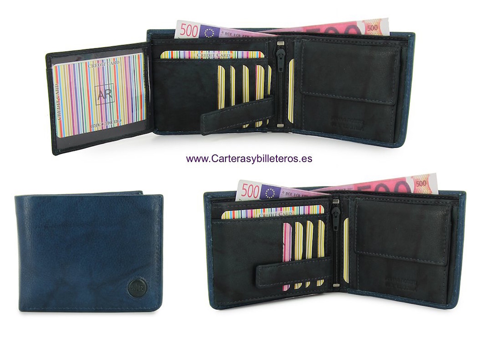 WALLET LEATHER WALLET CARD TWO TONE STUCO 