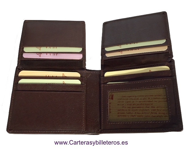 WALLET MAN FOR 19 CREDIT CARDS MADE IN LEATHER 