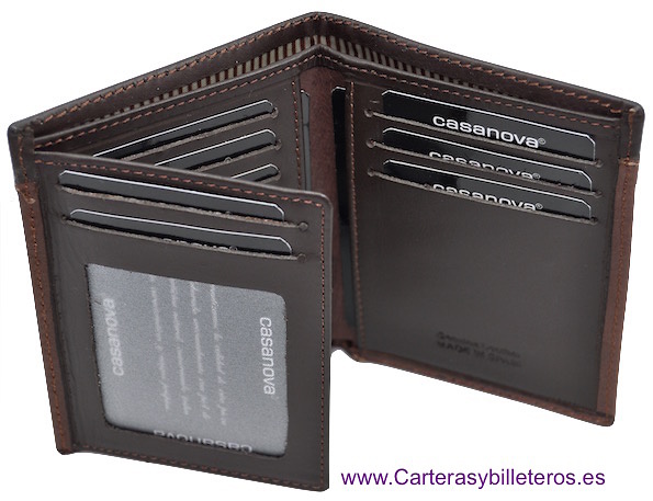 WALLET MAN WITH CARD IN TWO KINDS OF CALSKIN LEATHER 