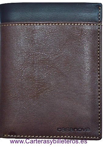 WALLET MAN WITH CARD IN TWO KINDS OF CALSKIN LEATHER 