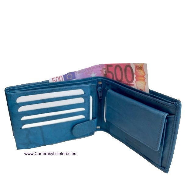 WALLET OF HORIZONTAL OPENING LEATHER PURSE 