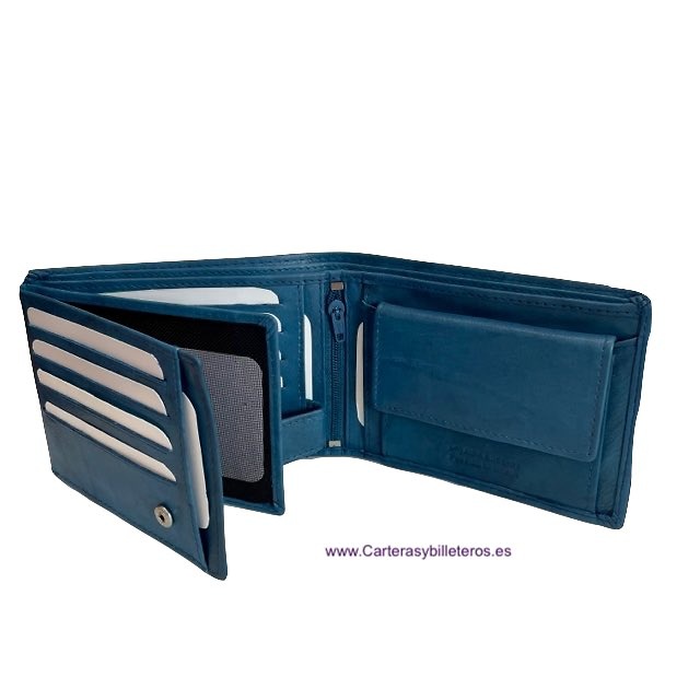 WALLET OF HORIZONTAL OPENING LEATHER PURSE 