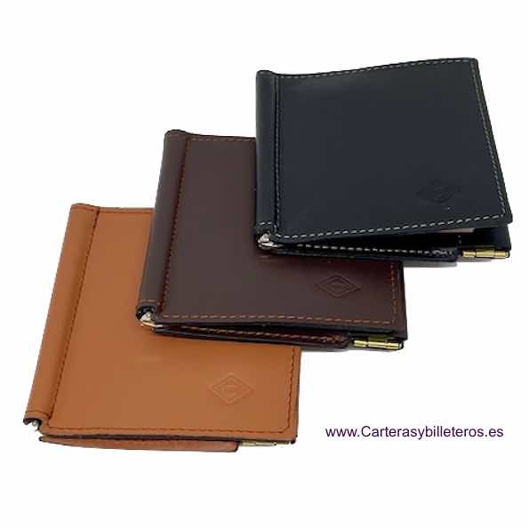 WALLET OF SKIN WITH WALLET PER NOZZLE PRESSURE AND CLIP FOR NOTES -Recommended- 