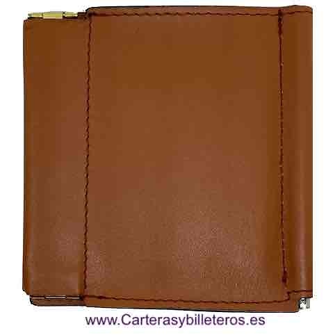 WALLET OF SKIN WITH WALLET PER NOZZLE PRESSURE AND CLIP FOR NOTES -Recommended- 