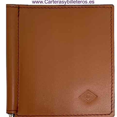 WALLET OF SKIN WITH WALLET PER NOZZLE PRESSURE AND CLIP FOR NOTES -Recommended- 