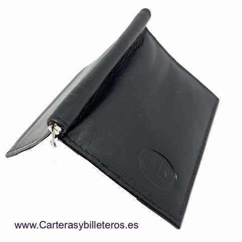 WALLET OF SKIN WITH WALLET PER NOZZLE PRESSURE AND CLIP FOR NOTES 