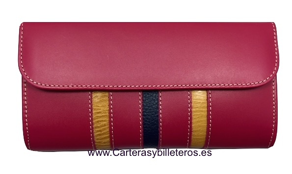 WALLET OF WOMAN LEATHER PURSE MADE IN SPAIN HANDCRAFT 