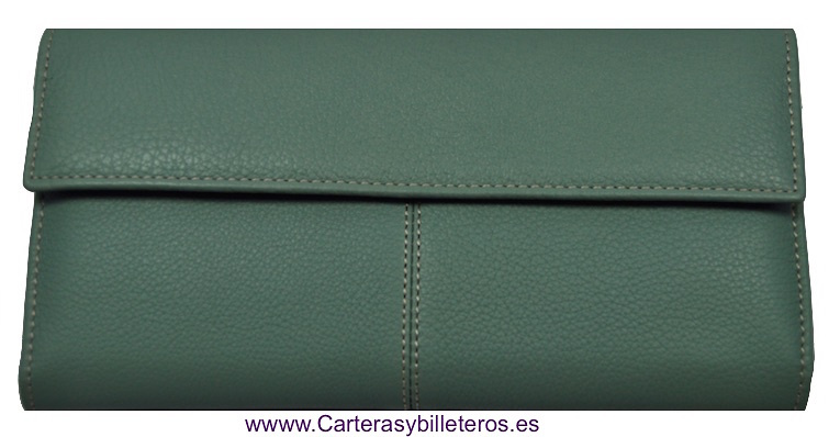 WALLET OF WOMAN SKIN ELEGANCE MADE IN SPAIN HANDCRAFT LONG 