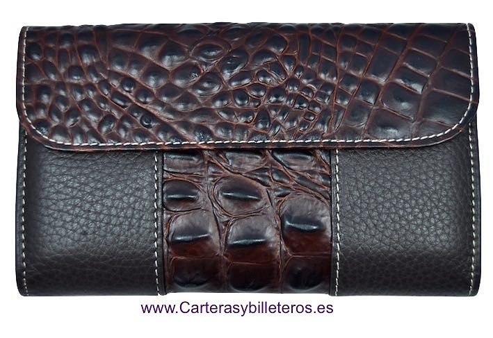 WALLET OF WOMAN SKIN OF COCO MADE IN SPAIN HANDCRAFT LONG 