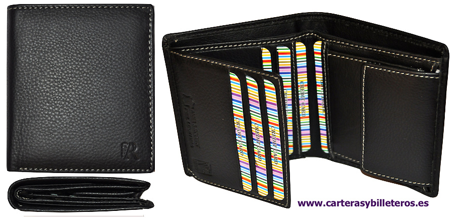 WALLET PORTFOLIO FOR MAN IN LEATHER OF HIGH QUALITY BEEF 