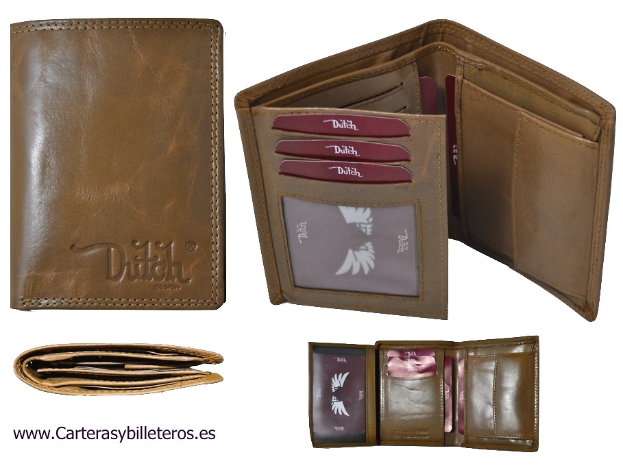 WALLET PURSE FACT IN LEATHER FOR MAN OF THE DUTH BRAND 