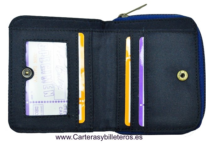 WALLET PURSE MEDIUM FABRIC JEANS 