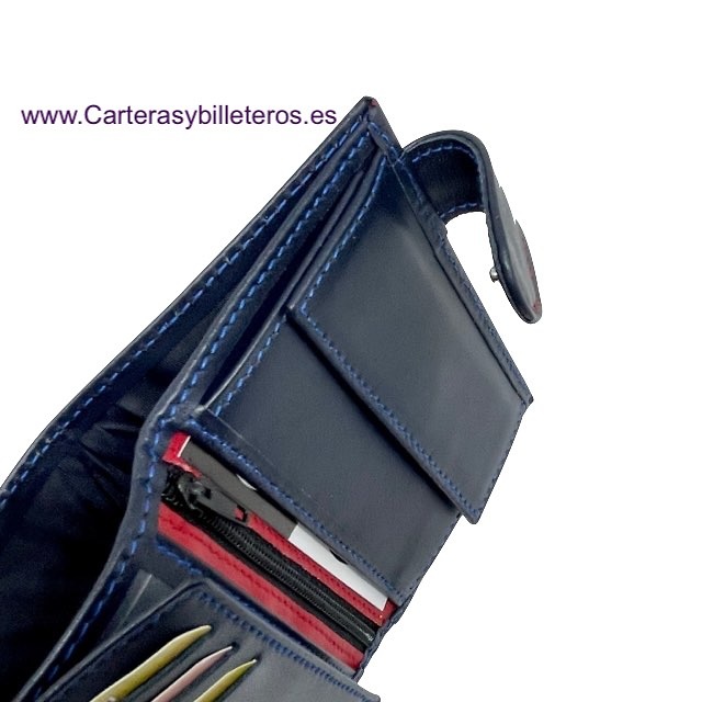 WALLET WALLET WALLET IN LEATHER WITH EXTERNAL QUICK-ACCESS POCKET AND FASTENER 