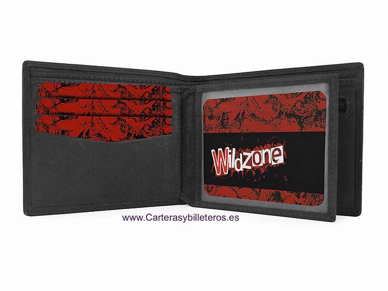 WALLET WITH SKULLS FOR MEN MADE OF LEATHER 