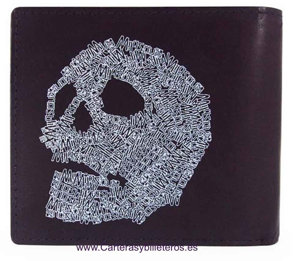 WALLET WITH SKULLS FOR MEN MADE OF LEATHER 