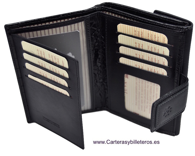 WALLET WOMAN IN QUALITY LEATHER MADE IN SPAIN 