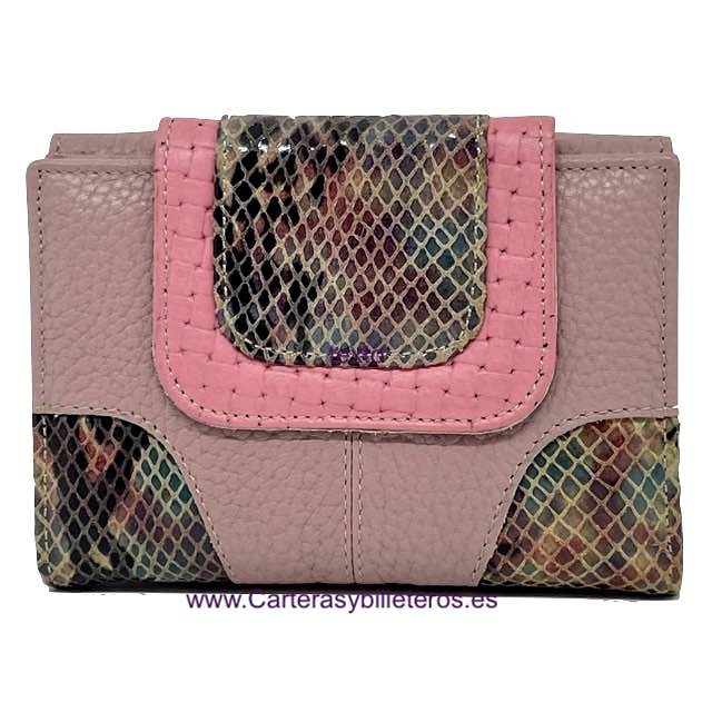 WALLET WOMEN'S WITH A LEATHER BOW AND SNAKE QUALITY LUXURY 