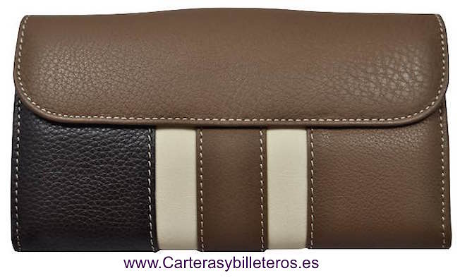 WALLET WOMEN'S WITH A LEATHER BOW MADE IN SPAIN 