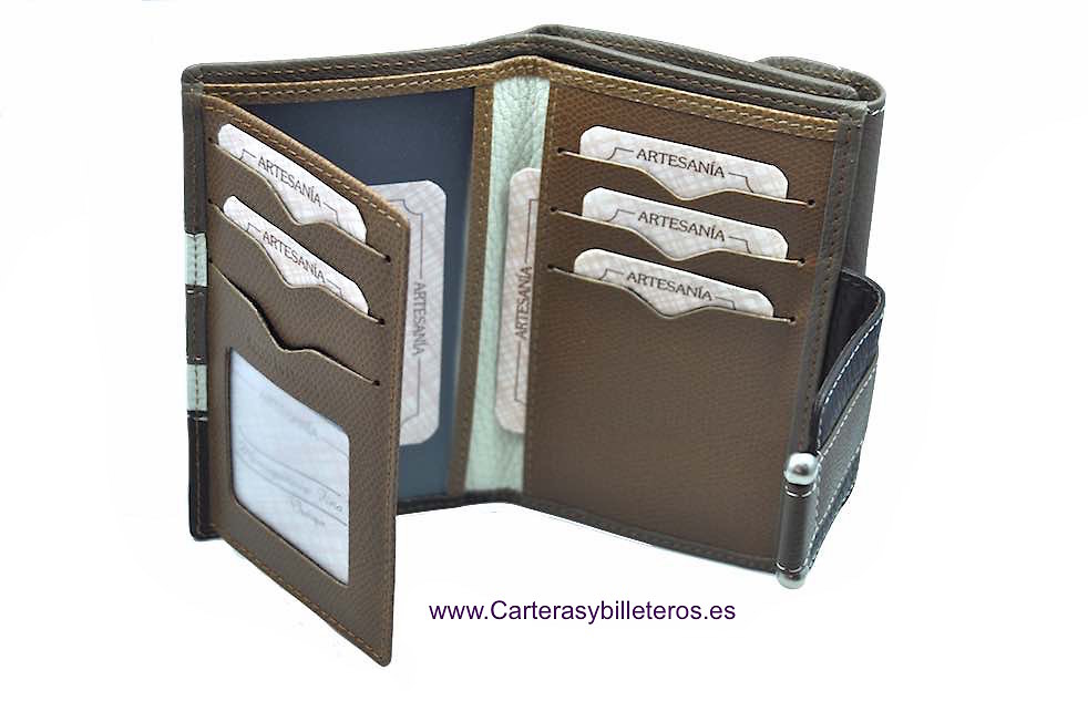 WALLET WOMEN'S WITH A LEATHER BOW MADE IN SPAIN 