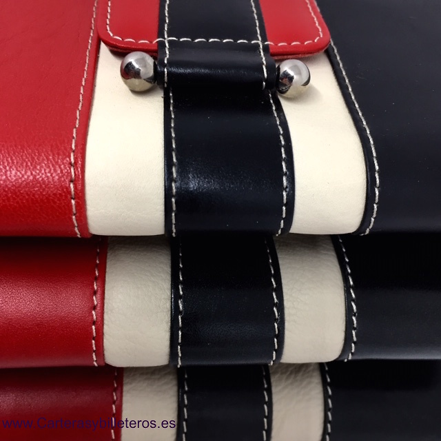 WALLET WOMEN'S WITH A LEATHER BOW MADE IN SPAIN 