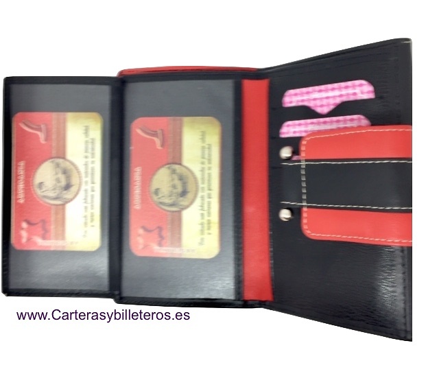 WALLET WOMEN'S WITH A LEATHER BOW MADE IN SPAIN 