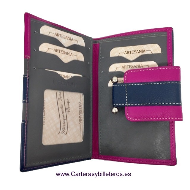 WALLET WOMEN'S WITH A LEATHER BOW MADE IN SPAIN 