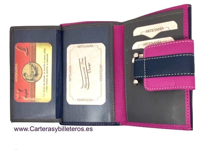 WALLET WOMEN'S WITH A LEATHER BOW MADE IN SPAIN 